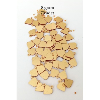 Oya Abiye Bileklik Kolye Pleksi Metalik Plastik Pul Altın Renk 8 gram 70 adet - BNC494