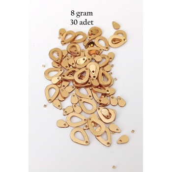 Oya Abiye Bileklik Kolye Pleksi Metalik Plastik Pul Altın Renk 8 gram 30 adet - BNC496