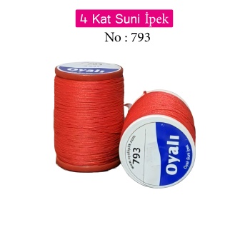 Oyalı 4 Kat Suni İpek İplik İğne Oyası Boncuk İpi Tığ Oyası No:793