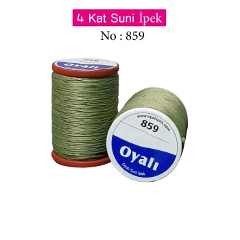 Oyalı 4 Kat Suni İpek İplik İğne Oyası Boncuk İpi Tığ Oyası No:859