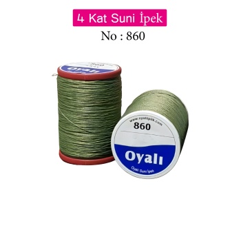 Oyalı 4 Kat Suni İpek İplik İğne Oyası Boncuk İpi Tığ Oyası No:860