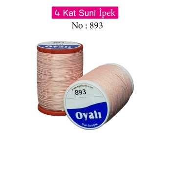 Oyalı 4 Kat Suni İpek İplik İğne Oyası Boncuk İpi Tığ Oyası No:893