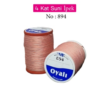 Oyalı 4 Kat Suni İpek İplik İğne Oyası Boncuk İpi Tığ Oyası No:894