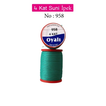 Oyalı 4 Kat Suni İpek İplik İğne Oyası Boncuk İpi Tığ Oyası No:958