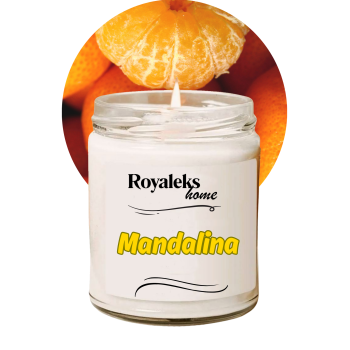 Doğal Özel Seri Kokulu Dekoratif Kavanoz Mum 210 cc - Mandalina Esansı - RYL