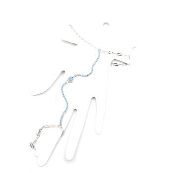 Mavi Taşlı Balık Şahmeran - Gümüş