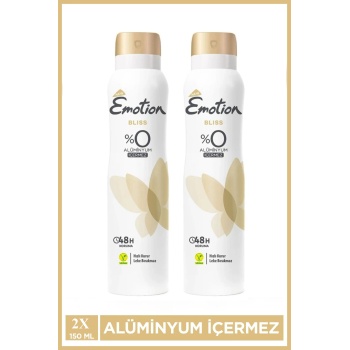 2 Adet Emotion Bliss Kadın Vegan Deodorant 150 Ml Hızlı Kurur , Leke Bırakmaz