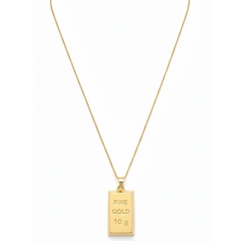 Külçe Altın Kolye - Büyük Boy - Altın