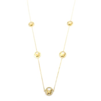 Kelebek Kolye - 90 cm - Altın