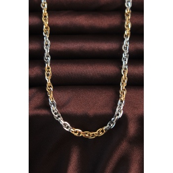 316L Çelik Çift Renk Hallow Model Kolye - Lisinya