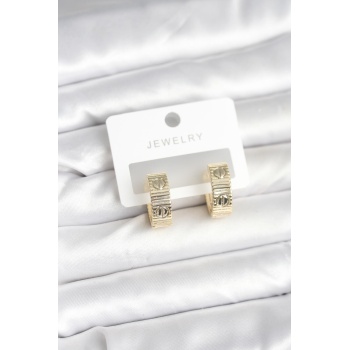 Pirinç Gold Renk Halka Kadın Küpe - Lisinya