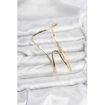 Gold Renk Pirinç El Bileziği - Lisinya