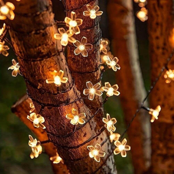 Solar 5m 50 Led Papatya Gün Işığı 8 Fonksiyonlu ( Lisinya )