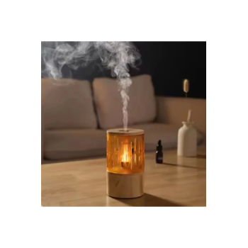 Mum Işığı Görünümlü Taşınabilir 125ml Kapasiteli Işıklı Aroma Yayıcı Hava Nemlendirici - Lisinya