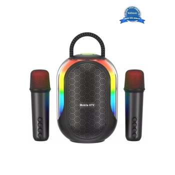 Bluetooth Çift Mikrofonlu Kablosuz Karaoke Rgb Işıklı Yüksek Sesli Müzik 4 Ses Degıstırme - Lisinya