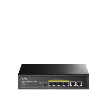 CUDY 6-Port 10/100M PoE+ Switch 60W