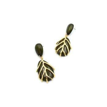 Yaprak Küpe - Yeşil