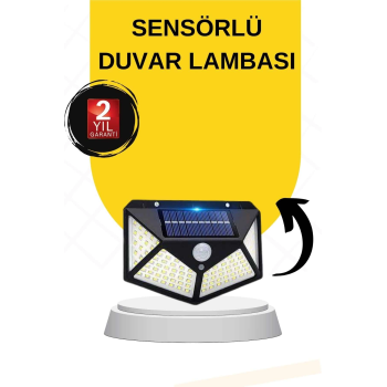 Sensörlü Güneş Enerjili Duvar Lambası ( Lisinya )