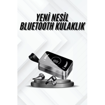 Tws Bluetooth Kulaklık Kablosuz Uzun Pil Ömrü Dijital Göstergeli Powerbank ( Lisinya )