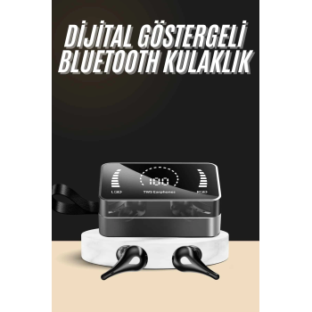 Bluetooth Kulaklık Anc Özelliği Powerbank Özelliği Aynalı Dijital Göstergeli ( Lisinya )