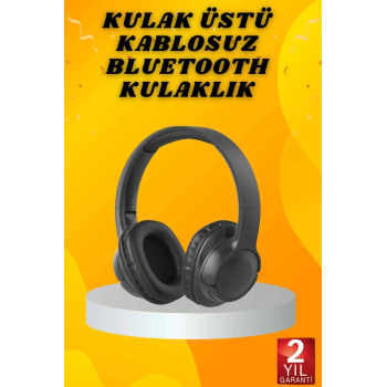 Kulak Üstü Bluetooth Kulaklık Ayarlanabiilir Uzun Pil Ömrü Kablosuz 5.0 Bluetooth ( Lisinya )