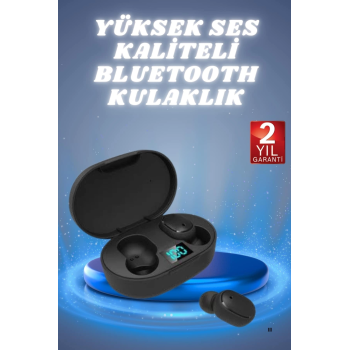 Kulaklık Dijital Göstergeli Bluetooth Bağlantılı Kablosuz Kulak İçi Mikrofonlu Dokunmatik Kontrol ( Lisinya )