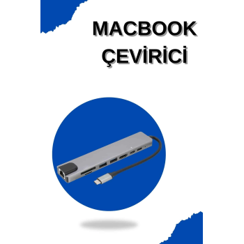 Çevirici Dönüştürücü Adaptör Macbook 3 In 1 Type-c To Hdmı Usb 3.0 ( Lisinya )