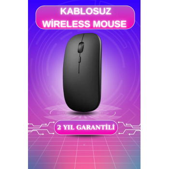 Kablosuz Mouse Fare Şarjlı Bluetooth Wireless Çift Modlu Sessiz ( Lisinya )