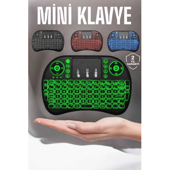 Tv Uyumlu Mini Klavye Q Klavye Işıklı Tüm Cihazlara Uyumlu ( Lisinya )