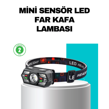 Hareket Sensörlü Şarjlı Led Far Suya Dayanıklı Çok Modlu ( Lisinya )