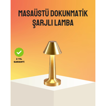 Modern Metal Masa Lambası 3 Işık Renkli Kademesiz Parlaklık Ayarlı ( Lisinya )