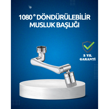 Dönen Musluk Başlığı 1080 Derece Ayarlanabilir Filtreli Sprey Uç ( Lisinya )