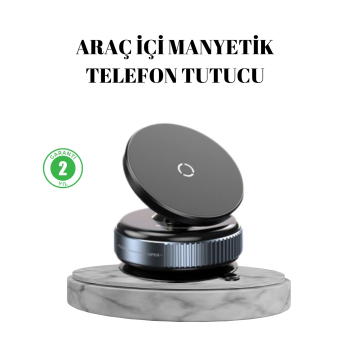 Vakumlu Vantuzlu Mıknatıslı Telefon Tutucu 360 Derece Döner ( Lisinya )