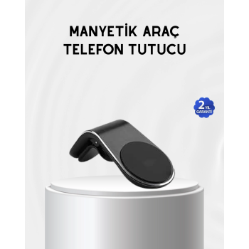 Araç İçi Manyetik Telefon Tutucu Güçlü Klipsli Ve 360 Derece Ayarlanabilir ( Lisinya )