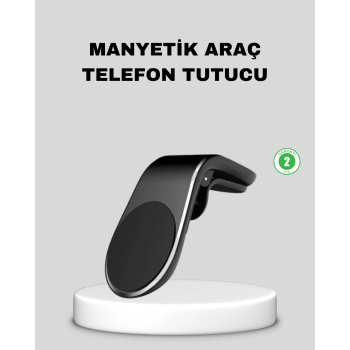 Manyetik Araç Telefon Tutucu 360° Dönebilen Ve Sarsıntısız Güçlü Mıknatıslı ( Lisinya )
