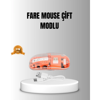 Çift Modlu Kablosuz Bluetooth 5.0 + 2.4ghz Mouse – 3 Cihaz Bağlantılı, Hızlı Geçiş Düğmeli ( Lisinya )