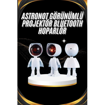 Gün Batımı Projektör Lamba Astronot Görünümlü Dekoratif Masa Lambası ( Lisinya )