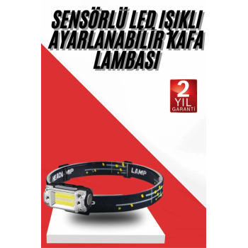 Sensörlü Kamp Lambası Ayarlanabilir Kafa Lambası Kafa Bantlı ( Lisinya )