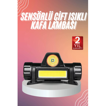 Kafa Lambası Çalışma Işığı Kafa Feneri Şarjlı Mıknatıslı Fenerli ( Lisinya )