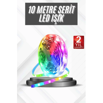 Rgb Şerit Led 10 Metre Led Işık Kumanda İle Kontrol Rgb ( Lisinya )