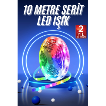 Rgb Neon Şerit Led Lamba 10 Metre İç Mekan Tasarımına Uygun ( Lisinya )