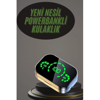 Kablosuz Bluetooth Kulaklık Çift Telefon Destekli Powerbankli Dijital Göstergeli ( Lisinya )