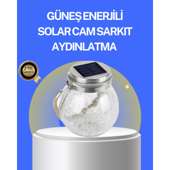 Bahçe Ve Teras İçin Solar Cam Sarkıt Led Aydınlatma ( Lisinya )