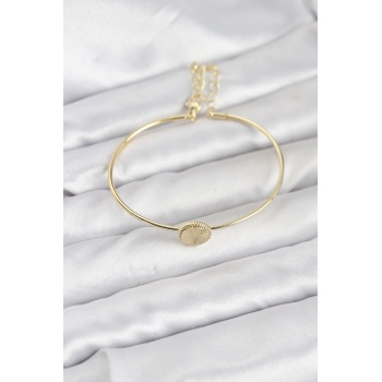 Gold Renk Pirinç Model Kadın Bileklik - Lisinya