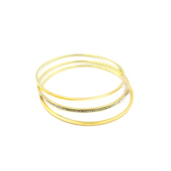 3lü Ajda Bilezik-65mm - Altın