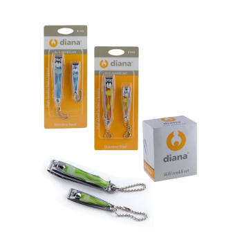 Diana 2 Li Renkli Vakumlu Tırnak Makası -