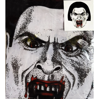 Yüze Yapışan Kafaya Tam Geçmeli Streç Kanlı Vampir Maske Bez Maske Model 2-2 -