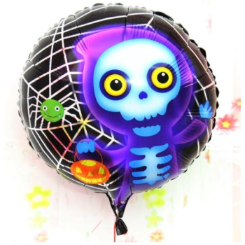 Halloween İskelet Hayalet Folyo Balon 18 İnç -