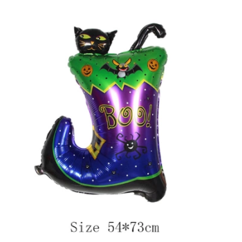 Halloween Çizmeli Kara Kedi Folyo Balon -