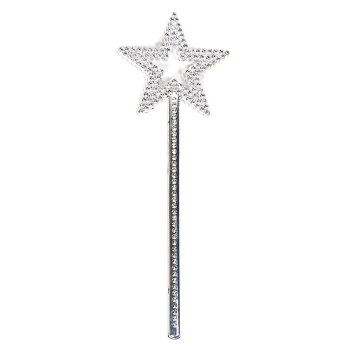 Yıldız Model Peri Asası Melek Asası Prenses Asası Metalize Gümüş Renk -